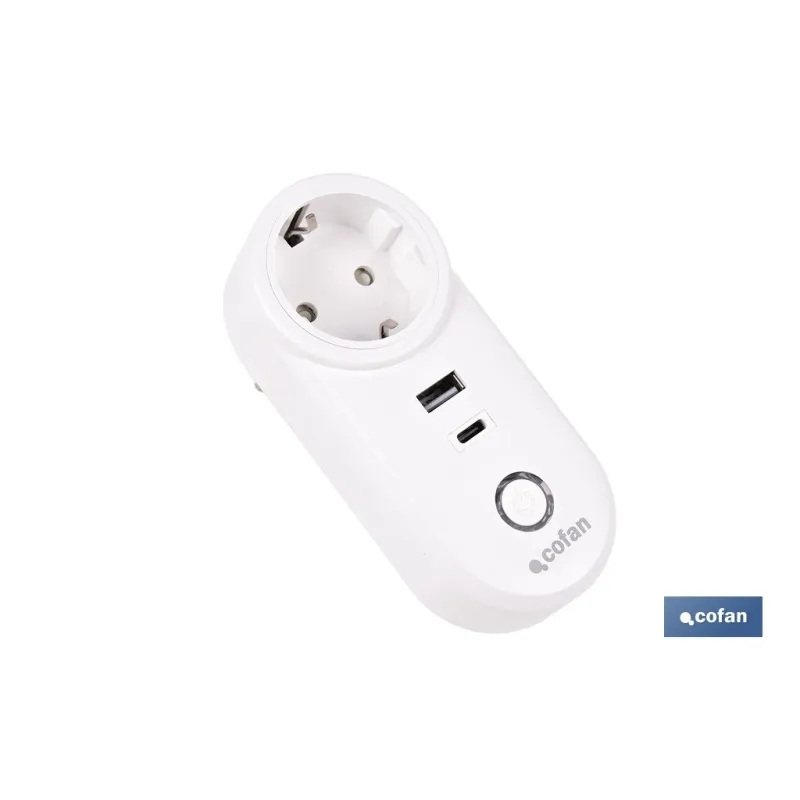 ENCHUFE INTELIGENTE CON PUERTO USB Y TIPO C