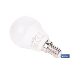 BOMBILLA LED ESFÉRICA E14 6.5 W 806 LM 6500 K
