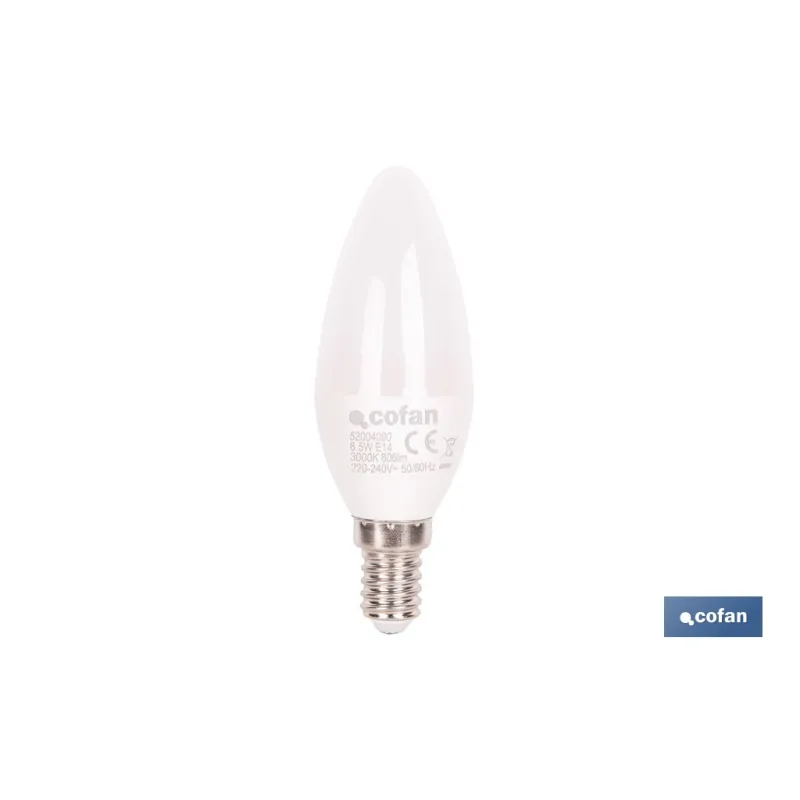 BOMBILLA LED VELA 6.5 W E14  806 LM 3000 K