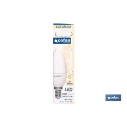 BOMBILLA LED VELA 6.5 W E14  806 LM 3000 K