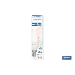 BOMBILLA LED VELA 6.5 W E14 806 LM 6500 K