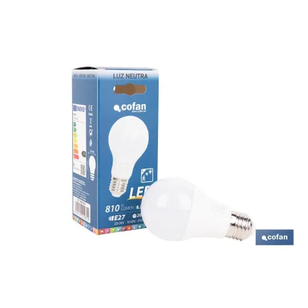 BOMBILLA CLASIC SENSOR E27 8.5W 810LM 4000K