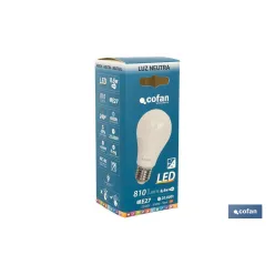 BOMBILLA CLASIC SENSOR LUZ E27 9.5W 806LM 4000K