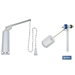 MECANISMO COMPLETO CISTERNA TANQUE ALTO CON GRIFO LATERAL Y DESCARGADOR