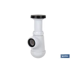 SIFÓN BOTELLA CON SALIDA Ø32-40 Y VÁLVULA LAVABO BIDÉ 1 1/2 x 70