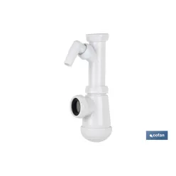 SIFÓN BOTELLA CON SALIDA Ø32-40, RACOR 1 1/2 Y TOMA AUXILIAR