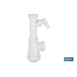 SIFÓN BOTELLA CON SALIDA Ø32-40, RACOR 1 1/2 Y TOMA AUXILIAR