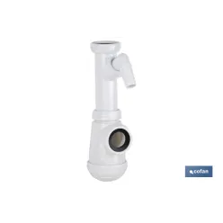 SIFÓN BOTELLA CON SALIDA Ø32-40, RACOR 1 1/2 Y TOMA AUXILIAR