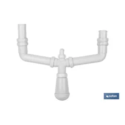 SIFÓN BOTELLA CON SALIDA Ø32-40, DOBLE RACOR 1 1/2 Y TOMA AUXILIAR