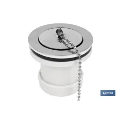 VÁLVULA LAVABO-BIDÉ 1 1/2 x 70 TAPÓN METÁLICO