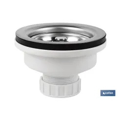 VÁLVULA FREGADERO 1 1/2 x 115 CON CESTA REJILLA