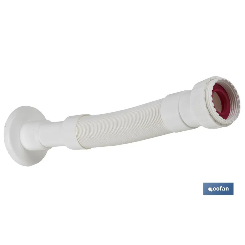 TUBO FLEXIBLE BLANCO 1 1/2 CON REDUCTOR 1 1/4 Ø32-40 330-690 MM