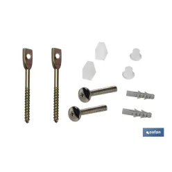 SET 2 PCS TORNILLOS HORIZONTALES FIJACIÓN INODORO 5 X 75