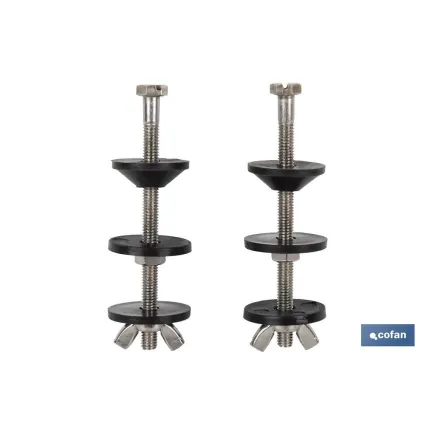 SET 2 PCS TORNILLOS FIJACIÓN TAZA-CISTERNA 6 X 90