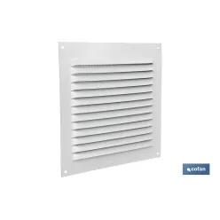REJILLA DE VENTILACIÓN ALUMINIO BLANCO CON MOSQUITERA 15 X 15 CM venta unitaria