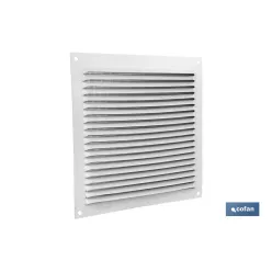 REJILLA DE VENTILACIÓN ALUMINIO BLANCO CON MOSQUITERA 17 X 17 CM venta unitaria