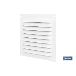 REJILLA DE VENTILACIÓN ALUMINIO BLANCO CON MOSQUITERA 30 X 30 CM venta unitaria