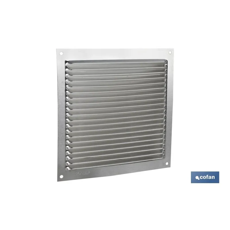 REJILLA DE VENTILACIÓN ALUMINIO 17 X 17 CM