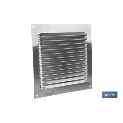 REJILLA DE VENTILACIÓN ALUMINIO CON MOSQUITERA 15 X 15 CM