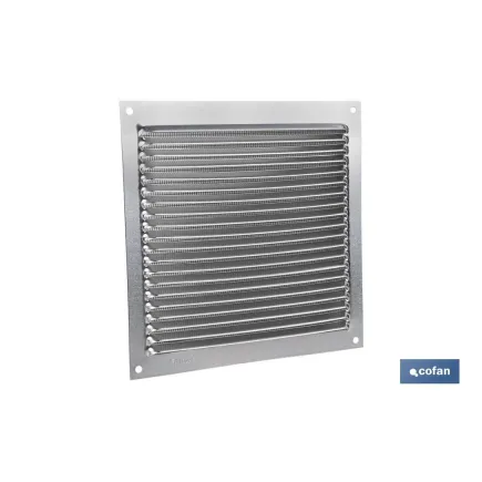 REJILLA DE VENTILACIÓN ALUMINIO CON MOSQUITERA 17 X 17 CM