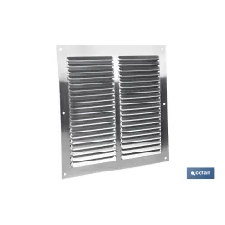 REJILLA DE VENTILACIÓN ALUMINIO CON MOSQUITERA 20 X 20 CM venta unitaria