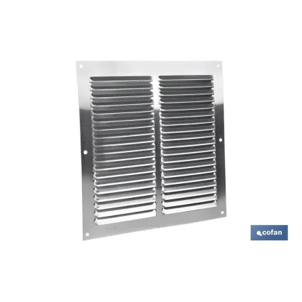 REJILLA DE VENTILACIÓN ALUMINIO CON MOSQUITERA 20 X 20 CM venta unitaria