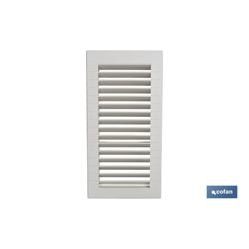 REJILLA DE VENTILACIÓN ABS PARA EMPOTRAR 13 X 26 CM