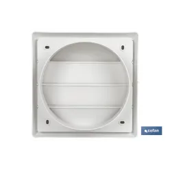 REJILLA DE VENTILACIÓN ABS BLANCO LAMAS MÓVILES Ø15 CM VENTA UNITARIA