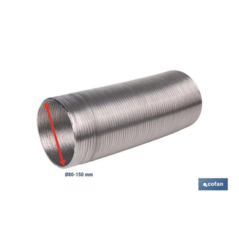 TUBO FLEXIBLE SEMIRRÍGIDO ALUMINIO Ø80 MM X 3 M