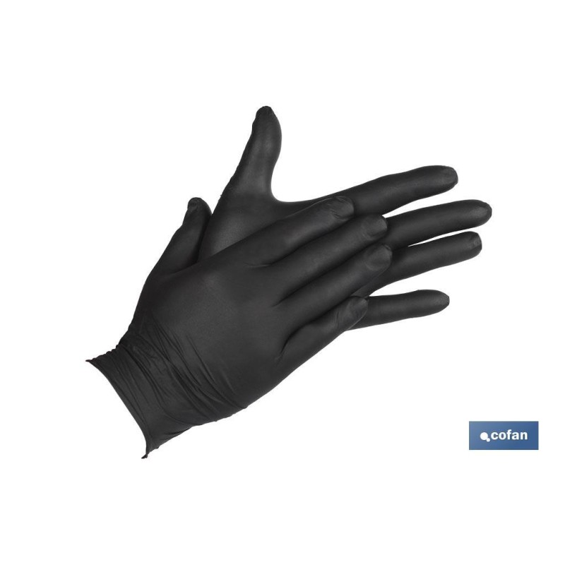 CAJA 100 UNDS. GUANTES DE NITRILO NEGRO T - L