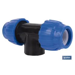 TE 90° ROSCA HEMBRA PP PN16 63 X 1 1/2 X 63  VENTA UNITARIA