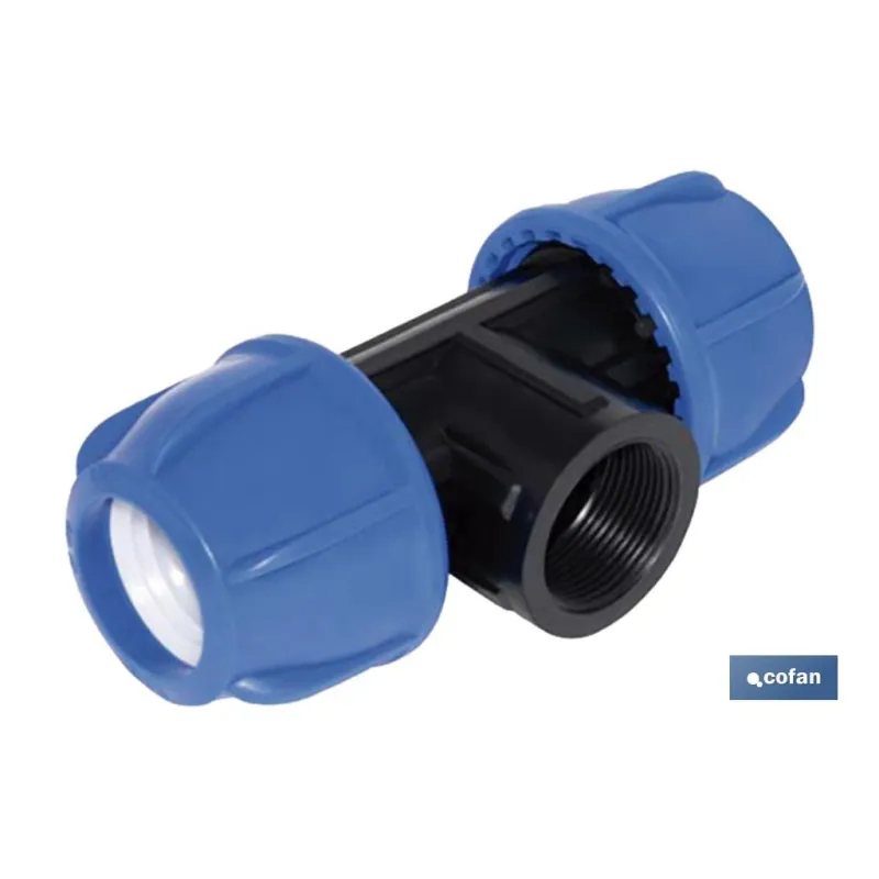 TE 90° ROSCA HEMBRA PP PN16 75 X 2 1/2 X 75  VENTA UNITARIA