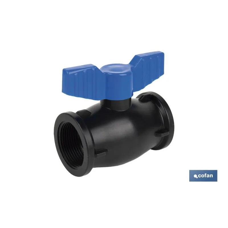 VÁLVULA DE BOLA ROSCA H-H PP PN16 1 1/4 x 1 1/4 VENTA UNITARIA