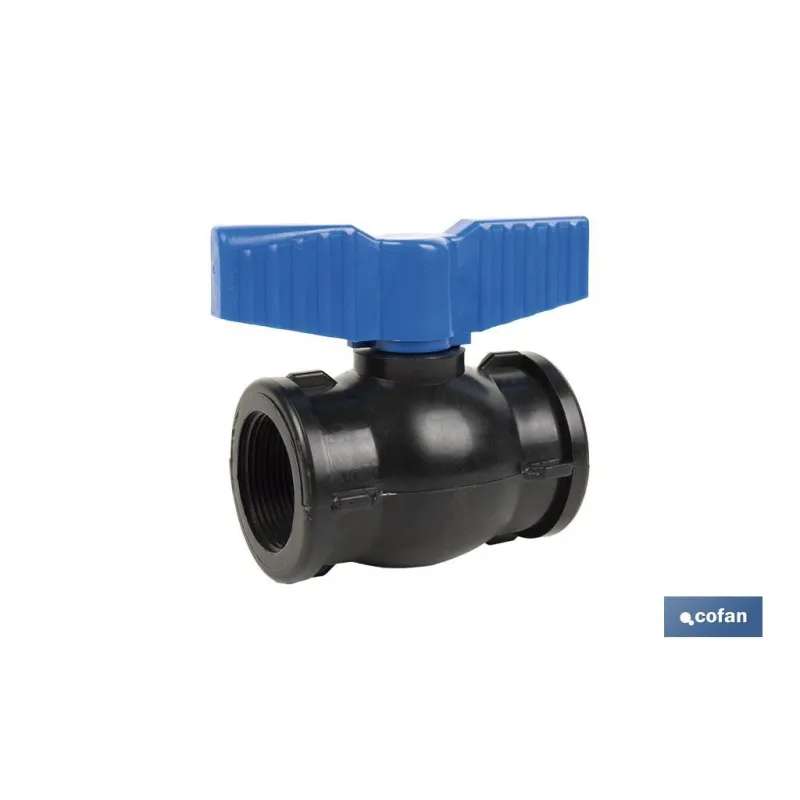VÁLVULA DE BOLA ROSCA H-H PP PN16 1 1/2 x 1 1/2