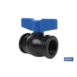 VÁLVULA DE BOLA ROSCA H-H PP PN16 1 1/2 x 1 1/2