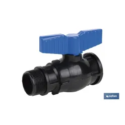 VÁLVULA DE BOLA ROSCA M-H PP PN16 1 1/2 x 1 1/2