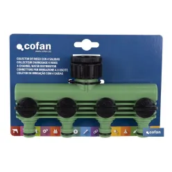 COLECTOR DE RIEGO 4 SALIDAS AJUSTABLES