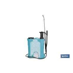 PULVERIZADOR DE ESPALDA 16 L DUAL - ELÉCTRICO/MANUAL Li-ion 12 V 8.0 Ah