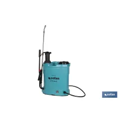 PULVERIZADOR DE ESPALDA 16 L DUAL - ELÉCTRICO/MANUAL Li-ion 12 V 8.0 Ah