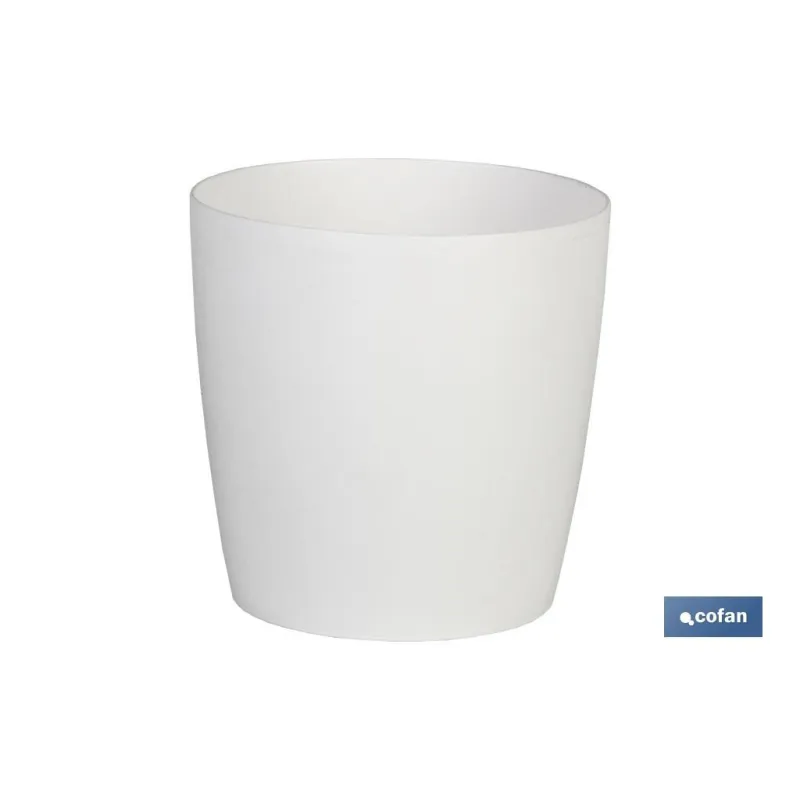 MACETA CAMELIA COLOR BLANCO 14X13.8cm venta unitaria
