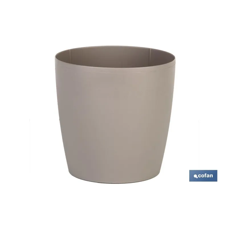 MACETA CAMELIA COLOR CREMA 14X13.8cm venta unitaria