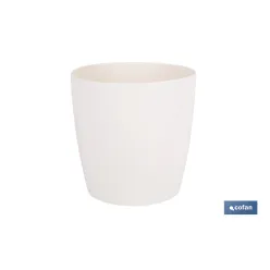 MACETA CAMELIA COLOR CREMA 25X23.6cm venta unitaria