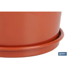 MACETA DALIA COLOR MARRON  42X38+ PLATO 37.5cm venta unitaria