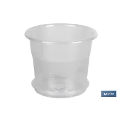 MACETA ORQUIDEA TRANSPARENTE17X14+ PLATO 14.5cm