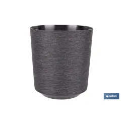 MACETA O MACETERO GAMA TEXTIL COLOR NEGRO PP Ø 195 X 201 MM 4,9 L venta unitaria