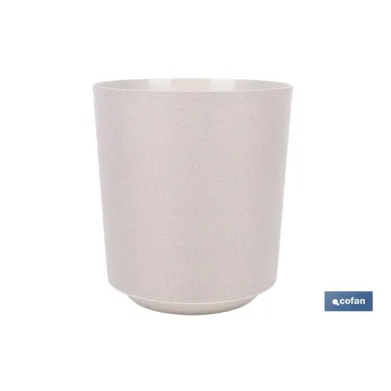 MACETA O MACETERO GAMA TEXTIL COLOR BEIGE PP Ø 195 X 201 MM 4,9 L venta unitaria