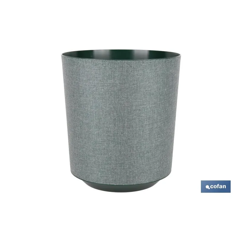 MACETA O MACETERO GAMA TEXTIL COLOR VERDE PP Ø 254 X 269 MM 10,5 L venta unitaria