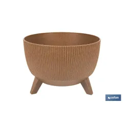 MACETA CON PATAS Y FILTRO DE DRENAJE COLOR MARRÓN WPC Ø 243 X 200 MM 5,1 L