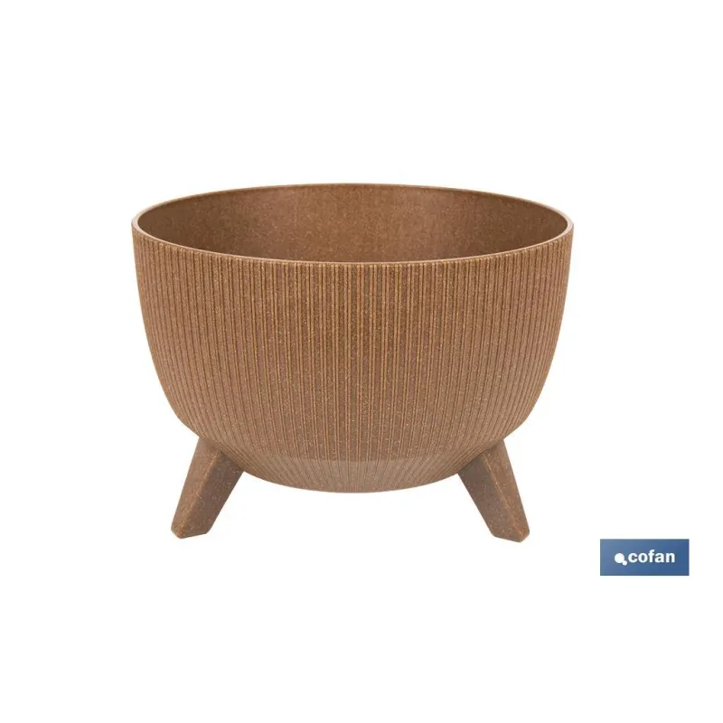 MACETA CON PATAS Y FILTRO DE DRENAJE COLOR MARRÓN WPC Ø 330 X 234 MM 12,4 L venta unitaria