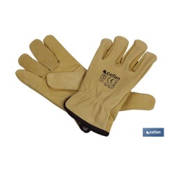 BLISTER GUANTES VACUNO EXTRA C/BORREGUITO T-10